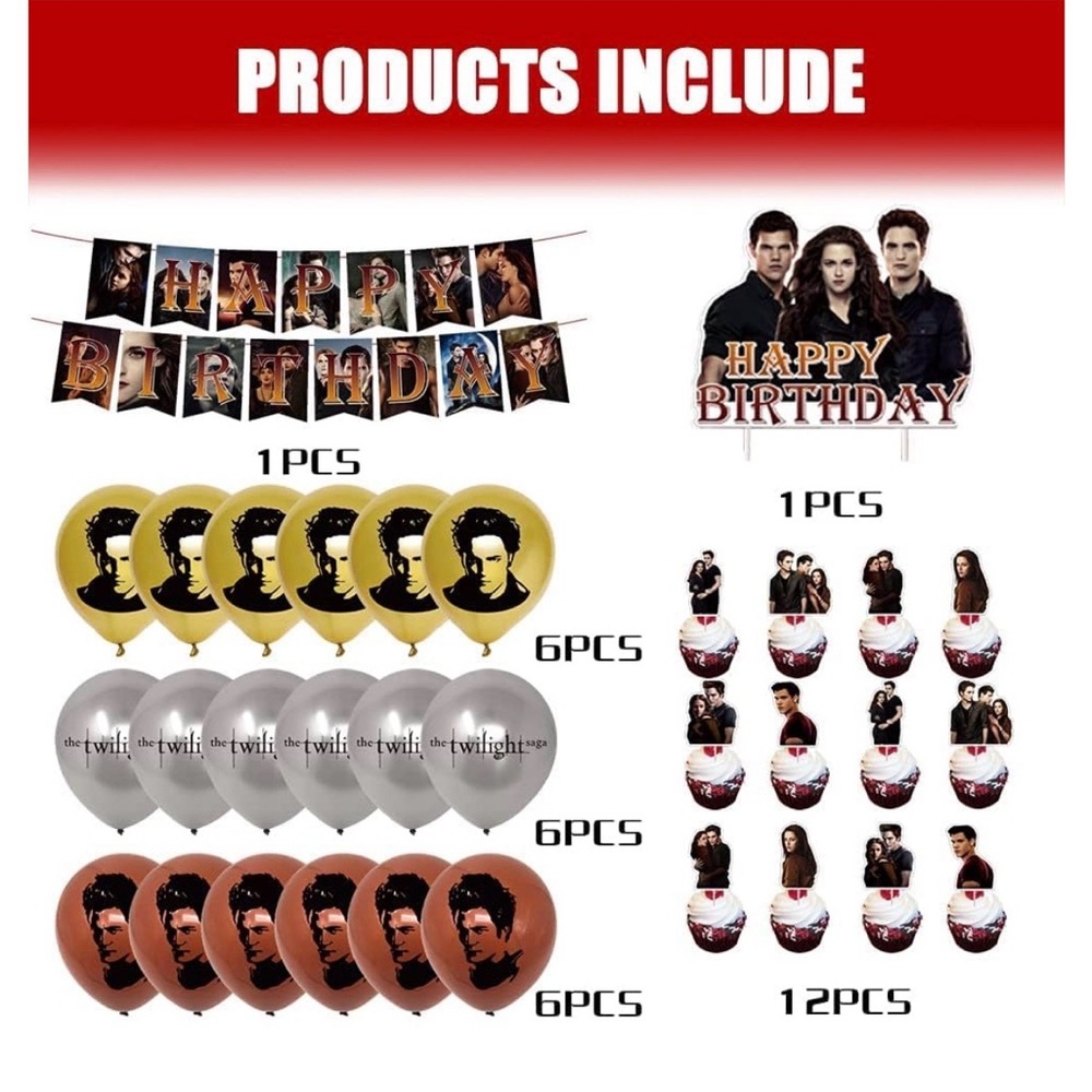Twilight Saga Birthday Party Supplies Set NEW - Picture 2 of 8